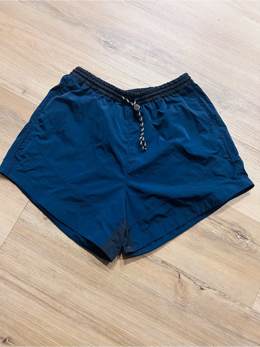 lululemon athletica Navy Blue Athletic Shorts with Black Waistband
